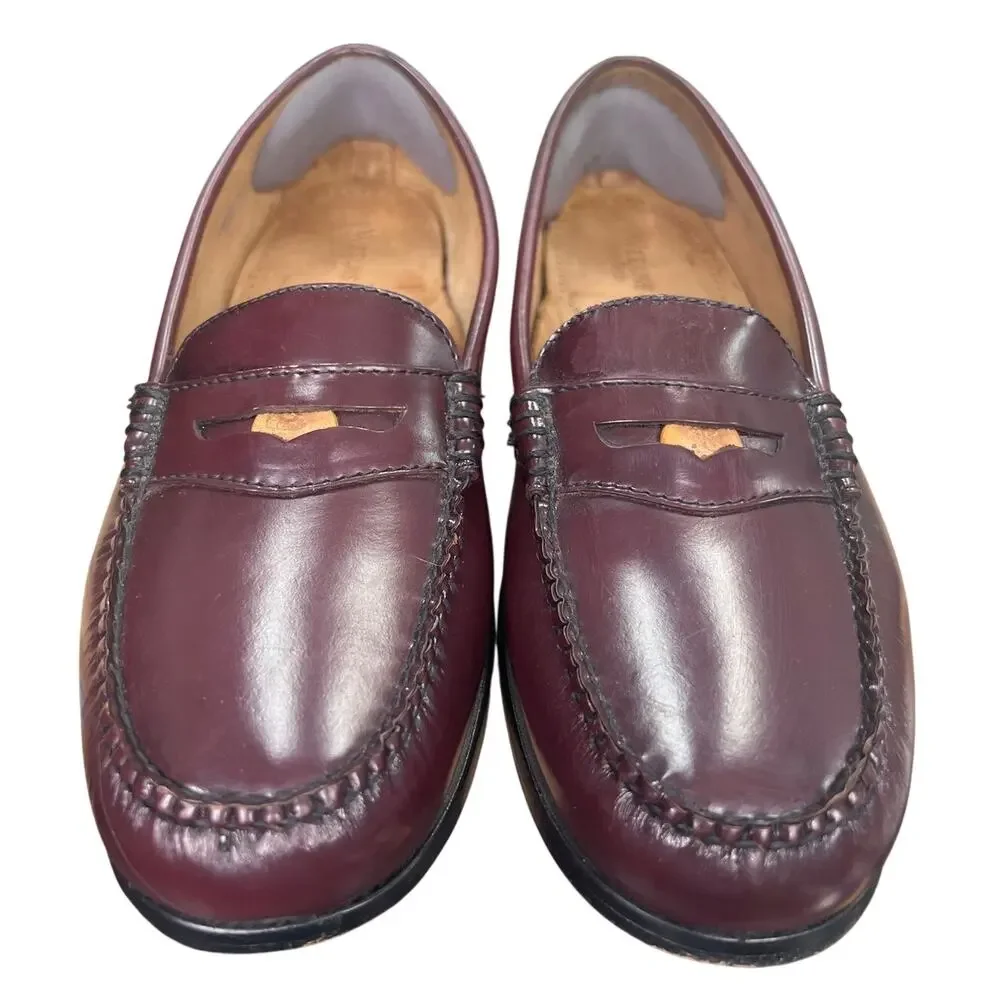 G.H.Bass Women's Wayfarer Weejuns Burgundy Penny Loafers Size US 9 - Picture 7 of 11